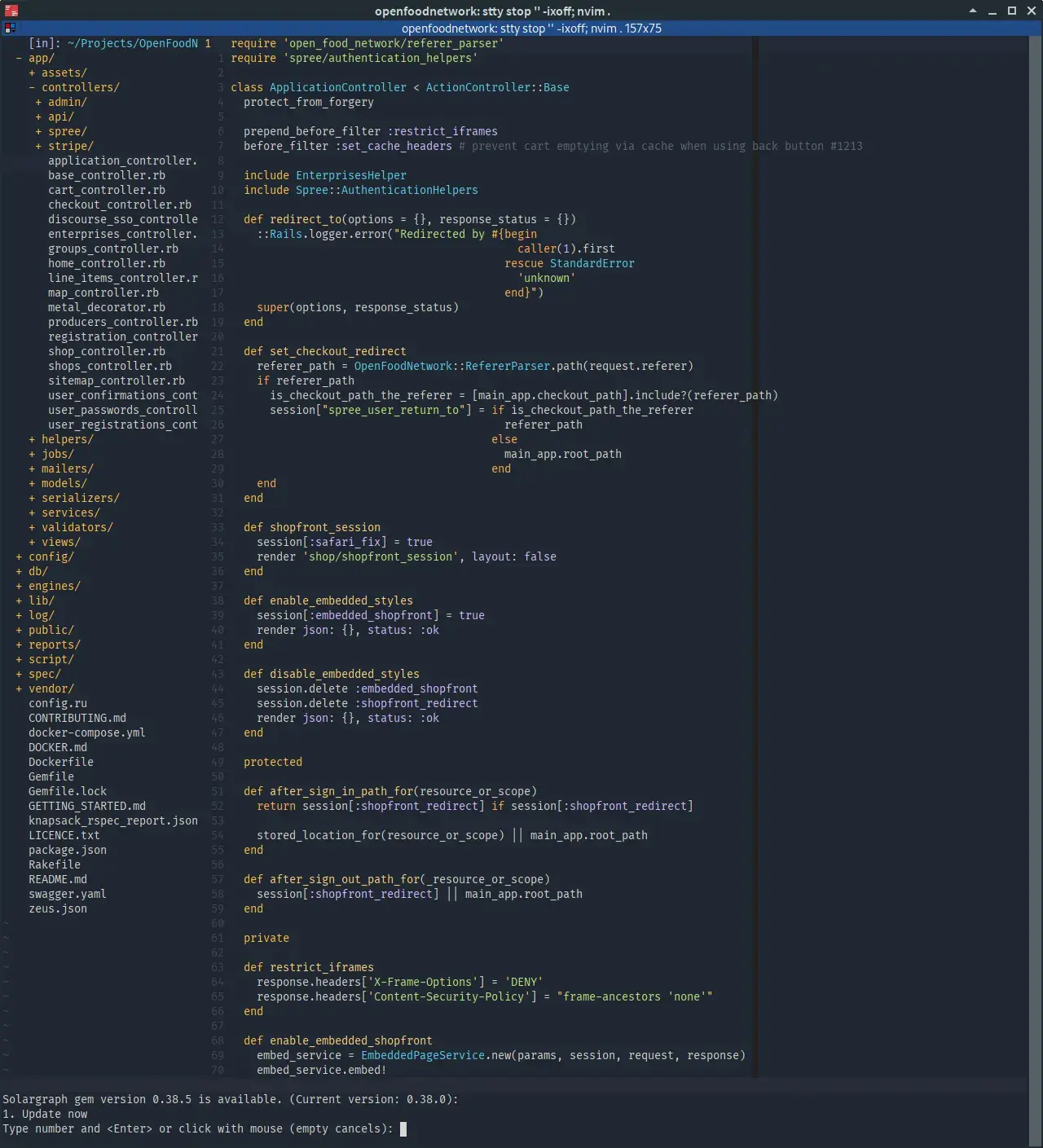 Screenshot from my Defx UI